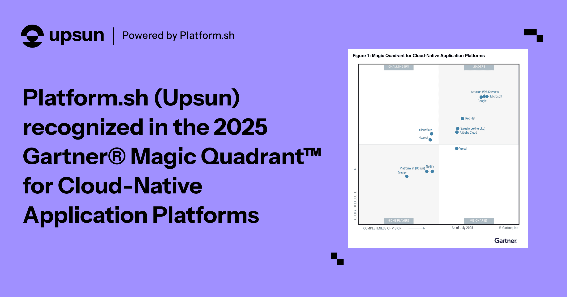 Platform.sh (Upsun) - 2025 Gartner Magic Quadrant™